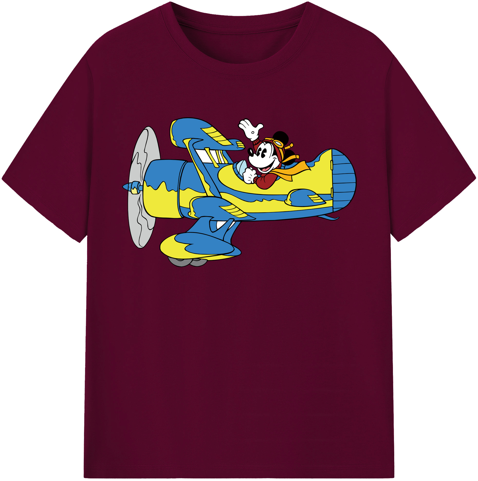 （画像用） ミッキーマウス Mickey Mouse レディースカジュアルプリントTシャツ（綿100％）